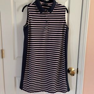 Lands' End Sleeveless Cotton Dress- Petite Large